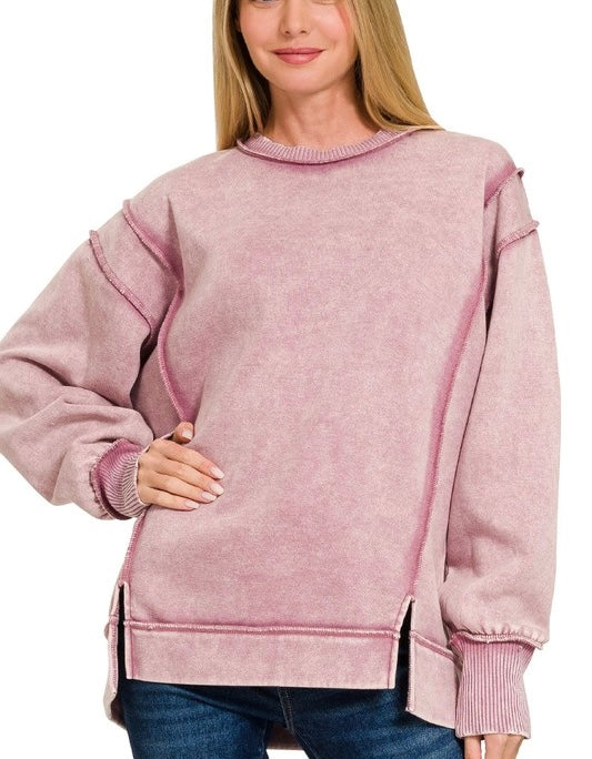 PREORDER: Acid Wash Fleece Sweatshirt
