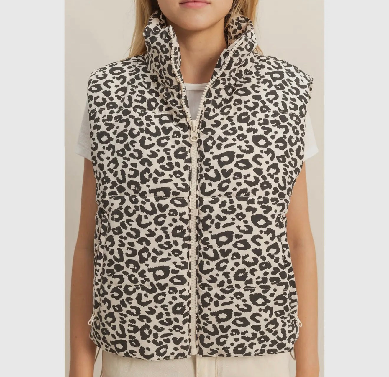 PREORDER: Leopard Print Puffer Vest